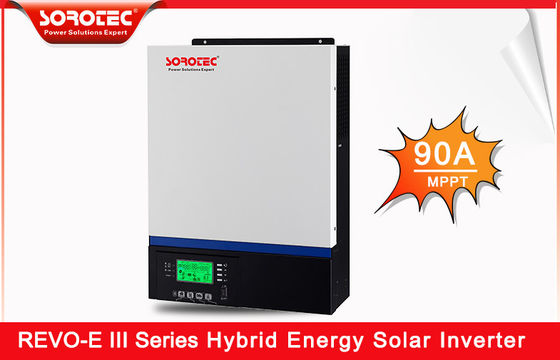 3-5.5KW REVO E PLUS Phạm vi đầu vào PV rộng 120-450 VDC Bật / Tắt lưới Biến tần năng lượng mặt trời hỗn hợp